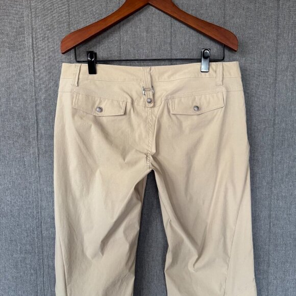 Athleta Dipper Tan Multi Pocket Cargo UPF 50 Low Rise Flare Leg Hiking Pants - Picture 7 of 17